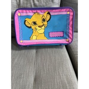 Vintage 90s Walt Disney The Lion King Simba Kid's Suitcase Luggage